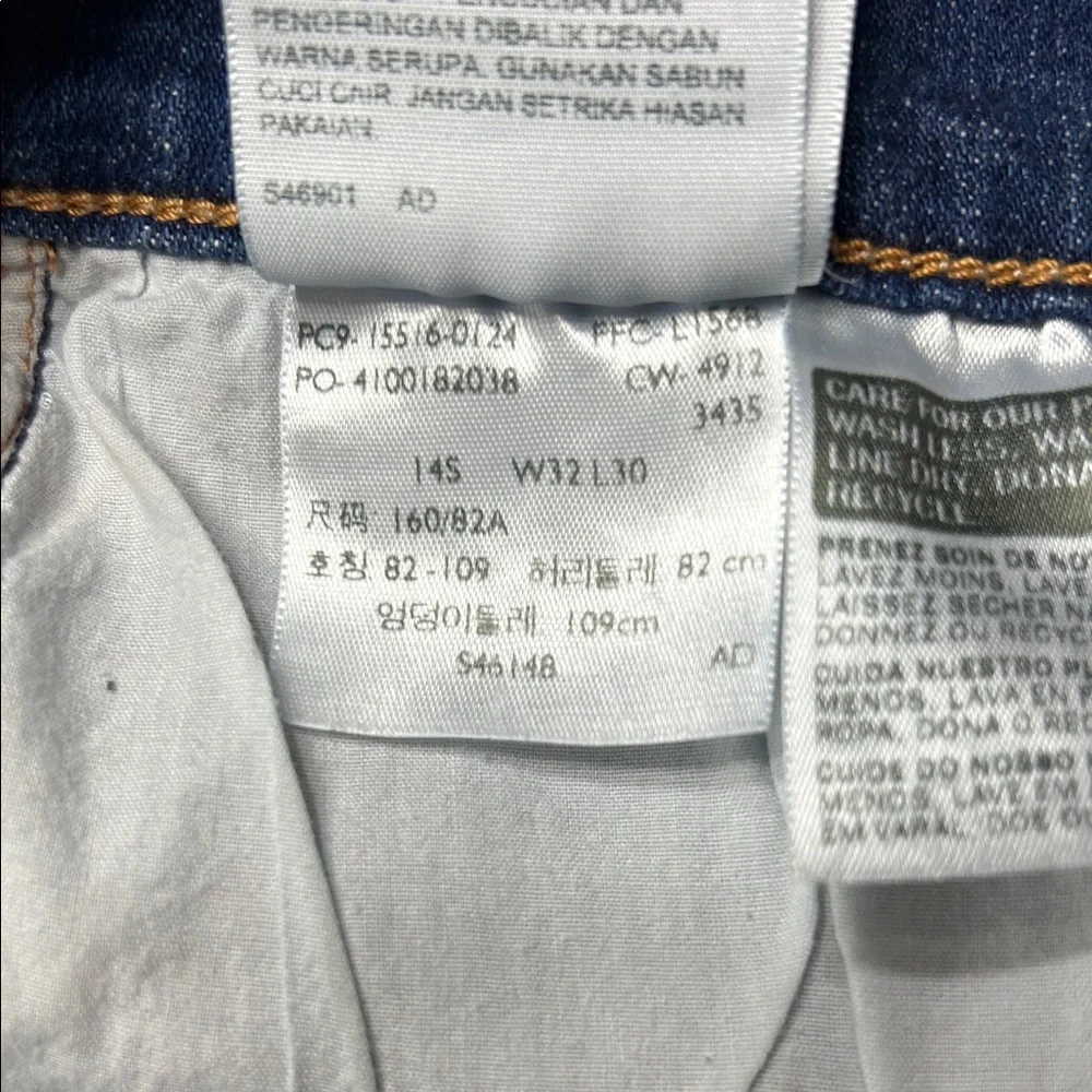 Levi's 515 Boot Cut Blue Jeans Size 14S - Picture 6 of 9
